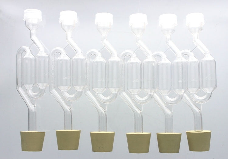 SShape Bubble Airlock with 6 Stopper (Pack of 6 each)