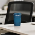 thumbnail image 7 of Insulated Stainless Steel Travel Coffee Mug with Lid, Leakproof Double Wall Thermal Tumbler for Hot and Cold Drinks, Reusable Portable Cup for Daily Use(Blue,380ML / 12.8Oz), 7 of 7