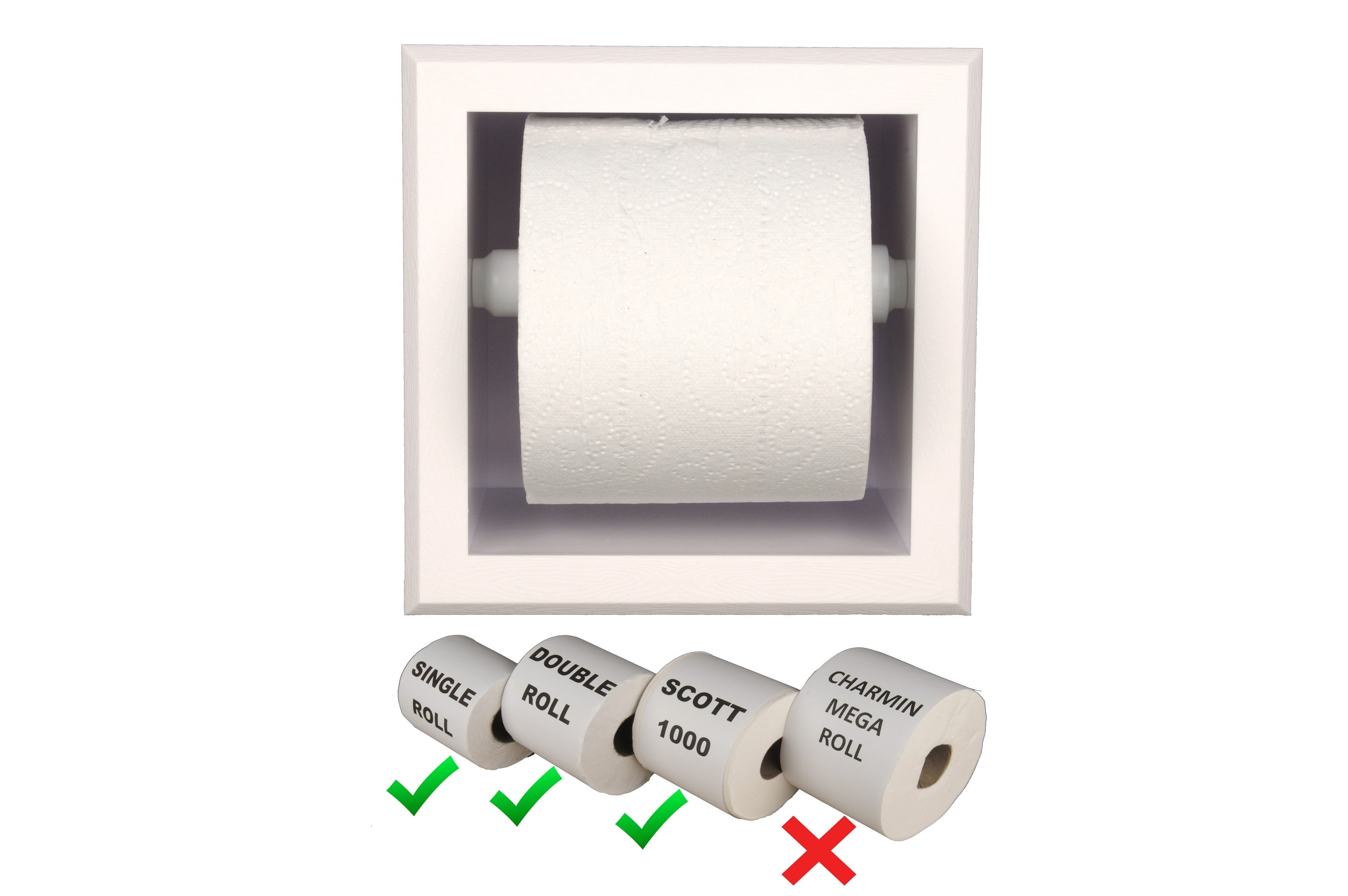 Rhea Recessed In Wall Plastic Toilet Paper Holder - 5.5" x 5.5"