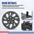 thumbnail image 4 of 4Pcs Set Hubcap For 2017-2020 Hyundai Elantra Sedan,15" Wheel Rim Cover Replacement,Compatible With Steel Wheels,bolt On Installation,PP Material,BlackMatte, 4 of 7