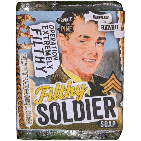 Filthy Soldier todo jabón de barra de glicerina natural sándalo pino romero cedro