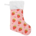 thumbnail image 5 of SKYSONIC Strawberry Christmas Stocking Personalized Large Candy Stocking Hanging Gift Xmas Stockings Decoration for Family Holiday Party Ornaments Decor Fireplace, 5 of 7