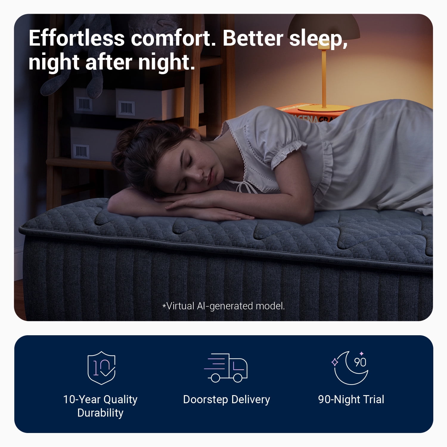 Avenco Misty 6" Twin Size Cooling Memory Foam Medium Supportive Innerspring Mattress