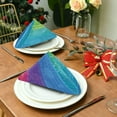 thumbnail image 3 of Coolnut Rainbow Stripes Cloth Napkins Set of 6, Durable Printed Washable Table Napkins for Valentines, Weddings, Dinners Parties Home Decor, 20 x 20 Inch Washcloth Gift, 3 of 7