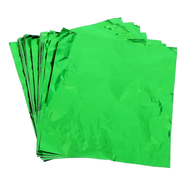 FELTECHELECTR 100 unidades de papel de aluminio para envolver alimentos, dulces, chocolate, té, etc., para el hogar y la tienda.