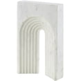 thumbnail image 4 of Mark&Day Home Decor Accents, Meagon Modern White Sculpture, Marble Natural Statue for Living Room and Office, Free Standing Coffee Console Table Decorative Sculptures (10" H x 7" W x 2" D), 4 of 4