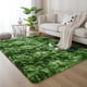 thumbnail image 4 of Alfombra DweIke Esponjosa 152x244 cm Suave de Peluche Verde Tie-Dye, 4 of 9