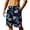 Watermelon Red, variant on Men's Swim Trunks Hawaiian Tropical Flower Swimsuits Beach Elastic Waist Shorts with Pockets