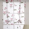 thumbnail image 3 of Cravate de Rideau Courte Rideau de Fenêtre Voile Gaze pour Balcon Salle de Bain Rose, 3 of 8
