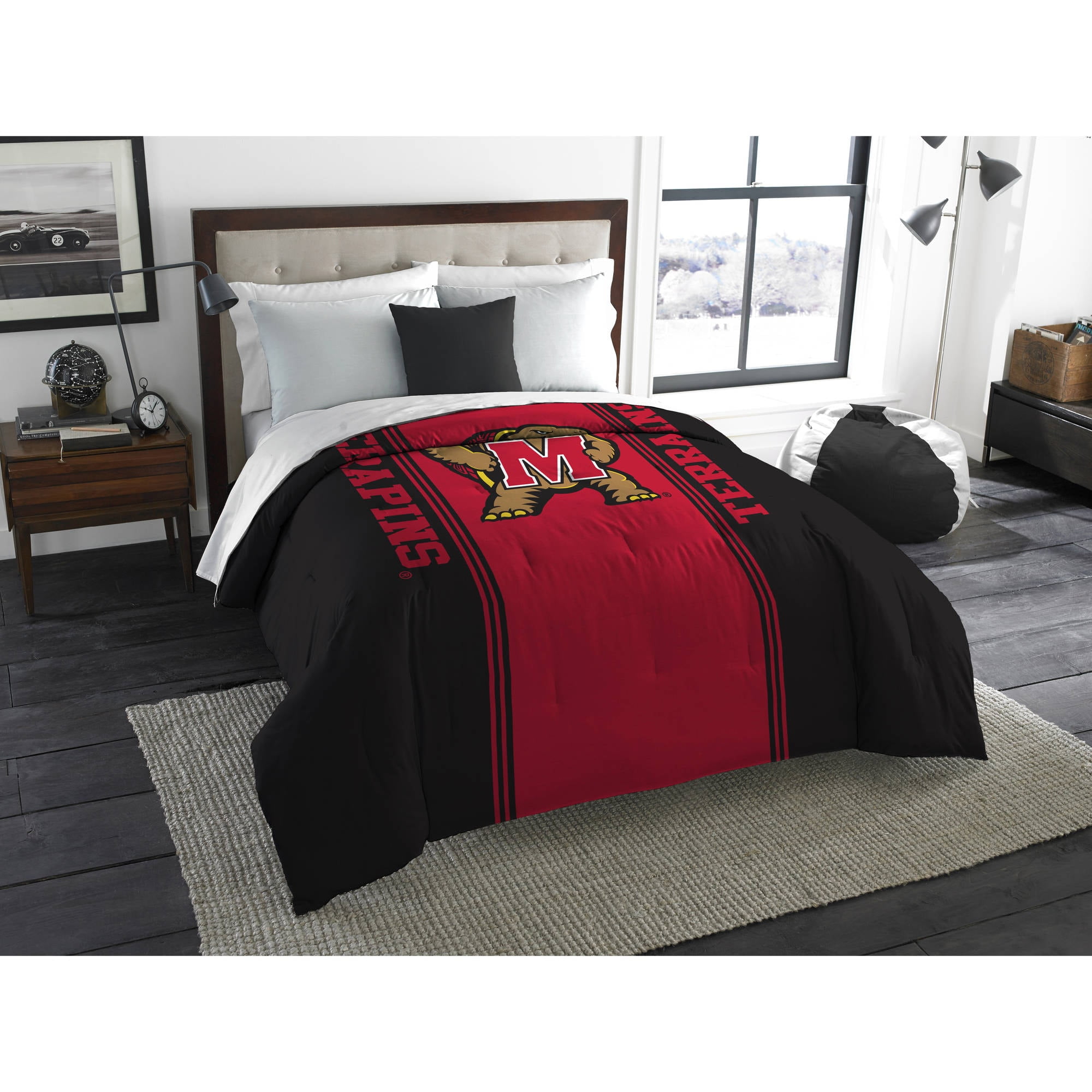 NCAA Maryland Terrapins Mascot Twin Full Bedding Comforter Set,1 Each