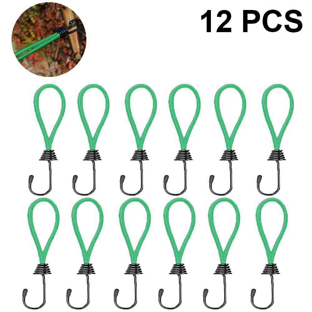 Bungee Cord Strap With Hook 15cm Pack Of 5 In Black 