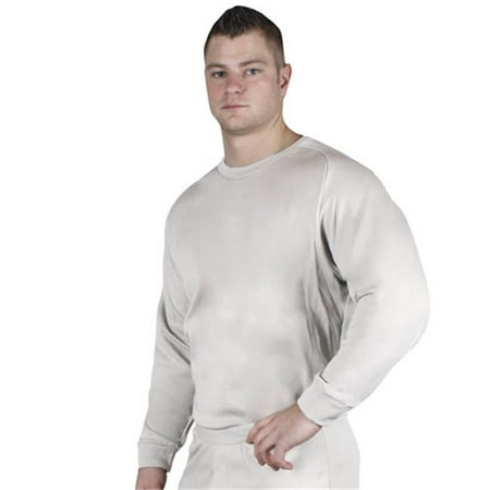 Extreme Cold Weather Polypropylene Underwear Crewneck Top, Sand - (Best Thermals For Cold Weather)