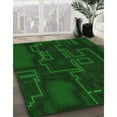 thumbnail image 3 of Ahgly Company Machine Washable Indoor Rectangle Transitional Green Area Rugs, 4' x 6', 3 of 7