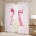 thumbnail image 2 of Manfei Letter A Monogrammed Black Out Curtains,Cute Cartoon Bowtie Curtains Pack of 2 (42x63 Each),Pink Bow Tie Bedroom Curtains For Girls Kids,Microfiber Room Decorative, 2 of 6