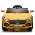 thumbnail image 4 of Xuanlur Licensed Benz CLS 350 12V Electric Ride on Toys with Parent Remote Control, Spring Suspension, Electric Car for Kids, Power Car Wheels with Bluetooth Music, LED Lights (Orange), 4 of 7