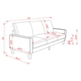 thumbnail image 7 of Holaki 75" Modern 3 Seat Fabric Sofa with Storage Living Room Furniture Sofa, Beige, 7 of 7