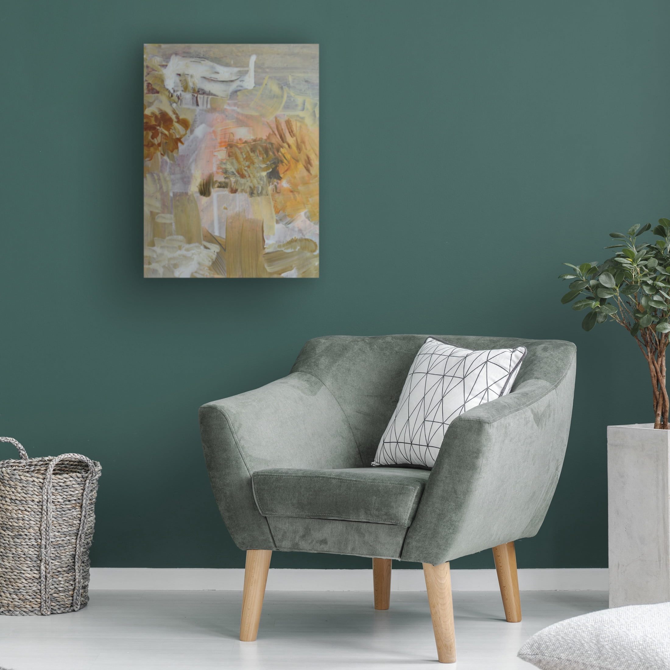 Canvas Wall Art - Maliq 'Shades Of Beige' Wall Art for Living Room, Bedroom, or Office Décor by Trademark Fine Art - 18 x 24 Inches