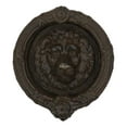 thumbnail image 3 of Heavy Cast Iron Rustic Royal Venetian Lion Head Round Decorative Door Knocker, 3 of 9