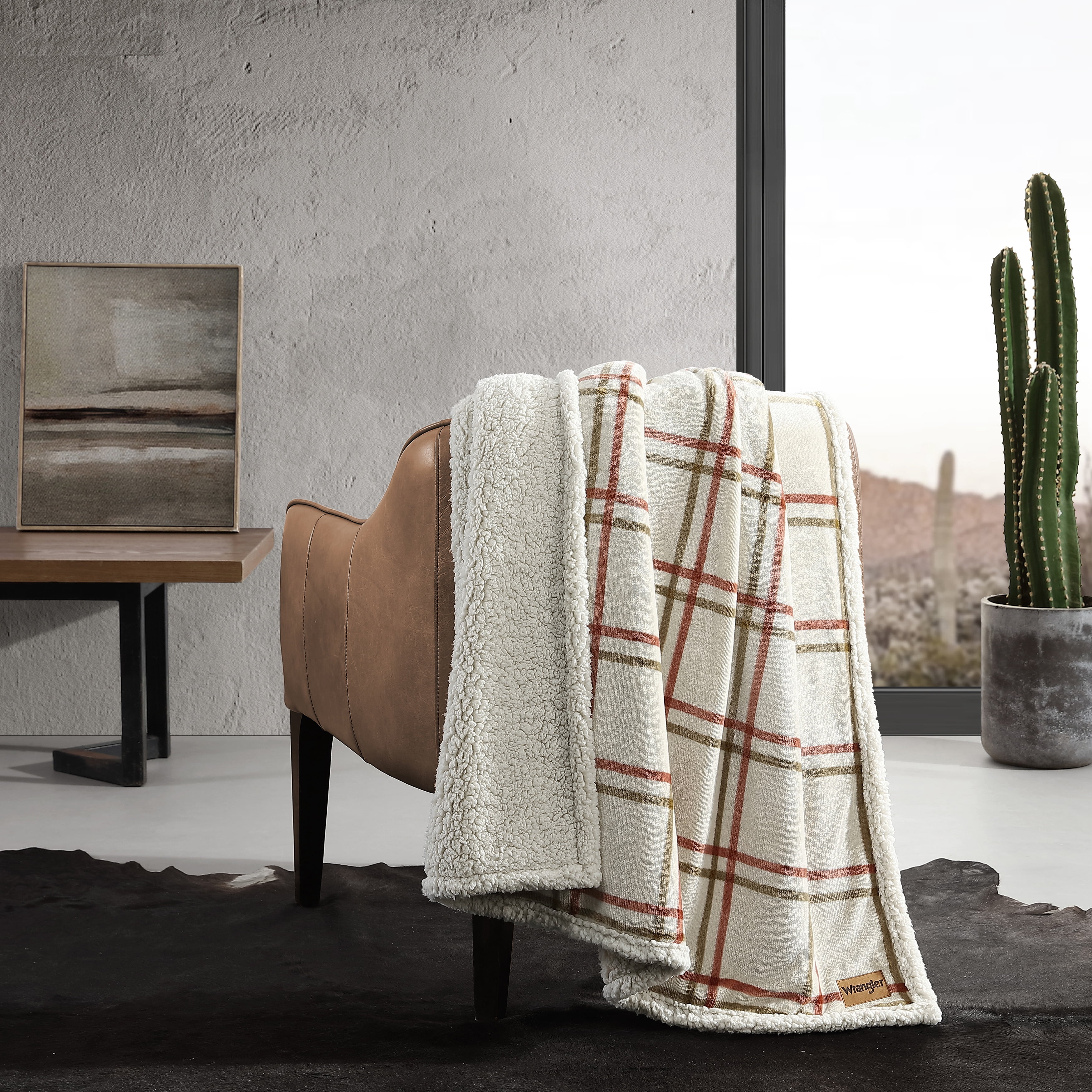 Wrangler plush online sherpa throw