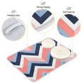 thumbnail image 3 of Yayeee Dish Drying Mat for Kitchen Counter 16"x18" Microfiber Absorbent Pad, White Geometric, 3 of 7