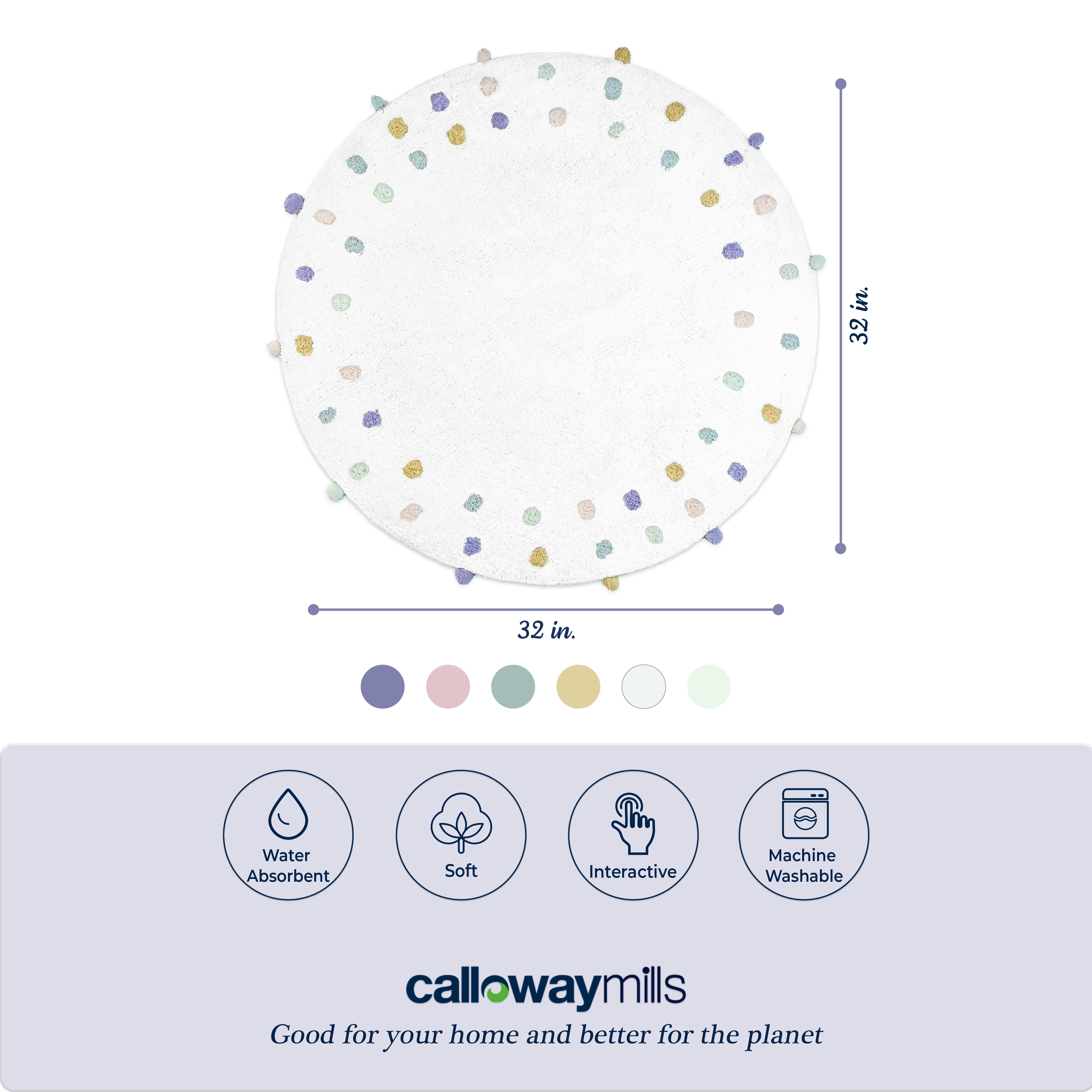 Calloway Mills 1142132 Round Confetti 32"