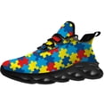 thumbnail image 3 of Uminder Womens Running Shoes Autism Awareness Sneakers Black Shoes Size 13.5, 3 of 5