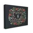 thumbnail image 3 of Merry & Bright Poinsettia Wreath Holiday Graphic Art Gallery Wrapped Canvas Print Wall Art, 3 of 7