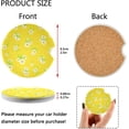 thumbnail image 3 of GZHJMY Yellow Daisy Floral Car Coasters 2 Pack Drinks Absorbent Ceramic Stone Car Coasters with Fingertip Grip Car Cup Holder Coasters Cup Coasters, 3 of 6