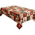 thumbnail image 2 of Christmas Tablecloth with Plaid Pattern and Waterproof Fabric, Red Green Plaid Tablecloth for Dining Table Party Decor, Waterproof Table Cloth for Christmas Party Home Decoration, 2 of 7