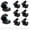Black * 8, variant on Gustave 8 Pack Magnetic Cable Management Clips Adhesive Phone Charger Cord Holder Under Desk Wire Organizer Keeper for Home Office Car Wall Desktop (Black & White)