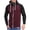 Claret, variant on Lovskoo 2024 Men's Zip-Up Hoodie Sweatshirts Casual Patchwork Long Sleeve with Pocket Jacket Black