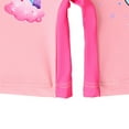 thumbnail image 6 of GYRATEDREAM Toddler Girl Rash Guard Swimsuit One Piece Zipper Swimwear Sun Protection Beachwear Zipper Short Sleeve Bathing Suit 4-8 Years, 6 of 8