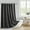 Black and White - Grid, variant on ComfiTime Tassel Shower Curtain Set with Hooks – 330 GSM Heavy-Duty Fabric Cloth, Boho Farmhouse Bathroom Curtain, Embroidered Hotel Luxury Linen, Water-Repellent, Machine-Washable, 72” x 72”, Beige