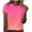 Hot Pink, variant on Summer T-shirts for Women Fashion Gradient Color Print Short Sleeve Round Neck Loose Tops Blue XXL