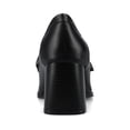 thumbnail image 4 of Journee Womens Aisha Moc Toe Stacked Heel Comfort Pumps, 4 of 10