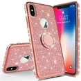 thumbnail image 3 of SOGA Diamond Bling Glitter Cute Phone Case with Kickstand Compatible for iPhone XR Case, Rhinestone TPU Bumper with Magnetic Ring Stand Girls Women Cover for Apple iPhone XR [Rose Gold], 3 of 5