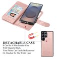 thumbnail image 5 of Tekcoo For Samsung Galaxy S26 Ultra Wallet Case with Credit Card Holder for Women Men, Flip PU Leather Wallet Phone Case, Detachable Magnetic Kickstand Cover with Wrist Strap, Gold Pink, 5 of 7
