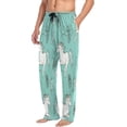 thumbnail image 4 of Racing Horses and Flowers Men's Pajama Pants Lightweight Sleepwear Bottom Lounge Pants, 4 of 6