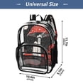 thumbnail image 4 of PVC Transparent Backpacks Clear Backpack for Travel and Outings Ghost Standing under A Mushroom, 4 of 7