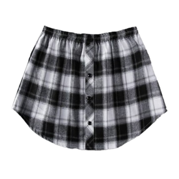 Women Mini Shirt Extender Skirt Adjustable Layering Fake Top Lower Sweep