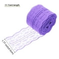 thumbnail image 2 of Unique Bargains 1.8' Wide 11 Yard Lace Ribbon Floral Pattern Purple Lace Trim Ribbon for Gift Wrapping, Wedding Decor, 2 of 6
