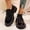 Black, variant on Women Plus Size Round Toe Platform Oxford Shoes Shiny Patent Leather Low Heel British Lace up Loafers, Fashion Casual Daily Shoes Wine 9(43)