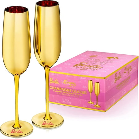 

X Champagne Flutes Dreamhouse Collection With Interior Crystal Glass Mimosa And Cocktail Glasses 8 Oz Capacity Set Of 2