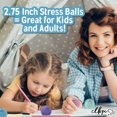 thumbnail image 2 of Ellopi 2.75" Green, Pink, Blue, Lavander  Foam Motivational Stress Balls 4 Pack, 2 of 6