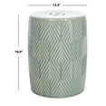 thumbnail image 3 of Safavieh Hemdi Coin Geometric Indoor/Outdoor Garden Stool, Light Blue, 3 of 8