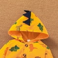 thumbnail image 3 of B91xZ Toddler Baby Girl Clothes Boys Romper Jumpsuit Printed Sleeve Long Dinosaur Girls (Yellow, 18-24 Months), 3 of 5