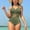 Army Green, variant on Idoravan One Piece Bathing Suits for Women, Women's 2024 Spring Fashion Solid Color Mesh Bikini Swimsuit Black M