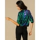 thumbnail image 5 of Chaqueta De Bombardero De Lentejuelas Con Cremallera Y Manga Larga Recortada Con Purpurina Para Mujer Verde M, 5 of 6