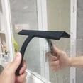 thumbnail image 5 of Escobilla de Ducha con Soporte de Ventosa - 28 cm Negro - Escobilla de Limpiacristales para Baño - Gancho para Ventana de Silicona INOX Incluido Accesorios de Ducha Equipo de Limpieza del Hogar, 5 of 5