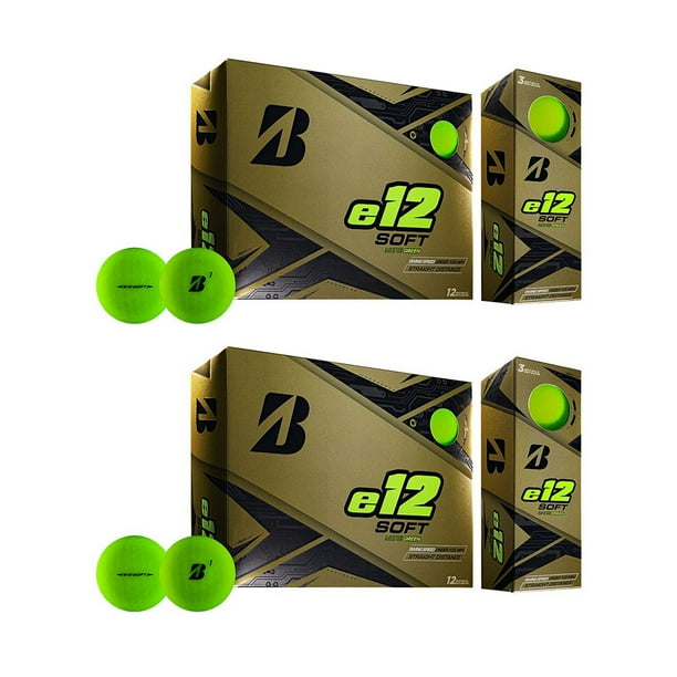 Bridgestone Golf Series e12 3Piece Distance Golf Balls 1 Dozen, Green